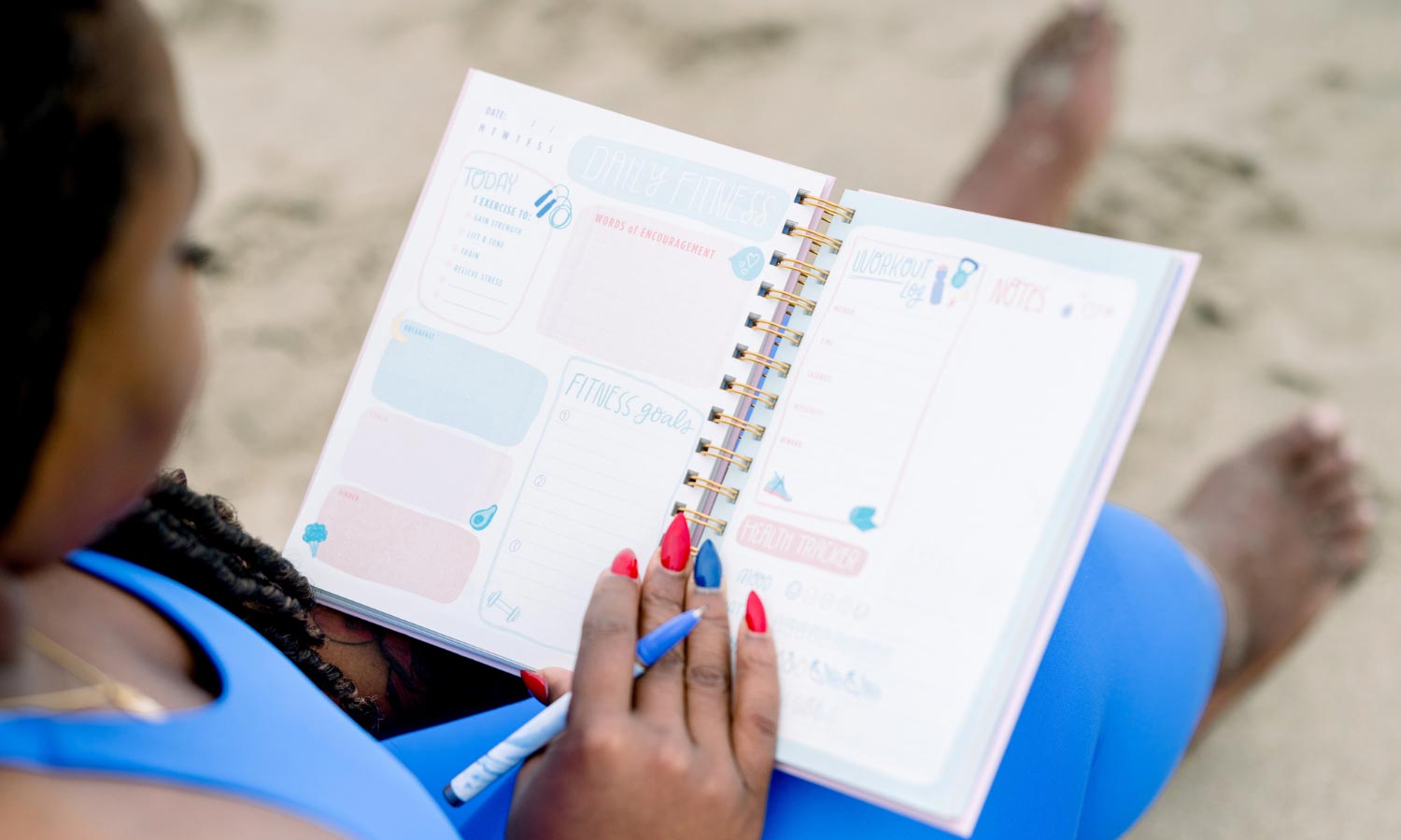 Lady writing in a journal