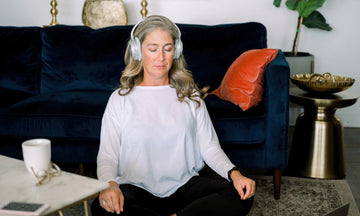 Lady meditating