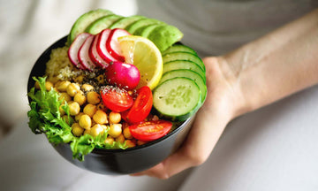 Bowl of veggies and plant-based foods
